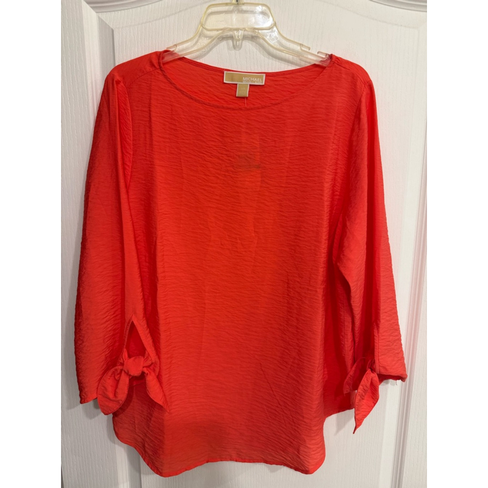 Women's Michael Kors Orange Blouse Size L